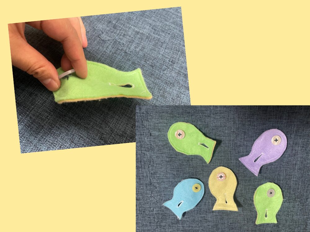 ボタン縫い付け