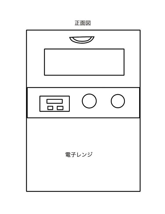 電子レンジの配置