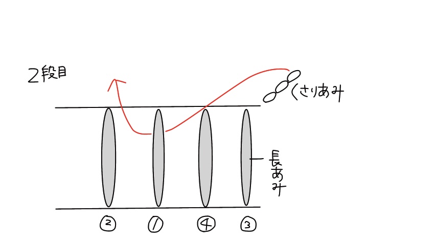 もこもこニット帽　表長々引き上げあみ