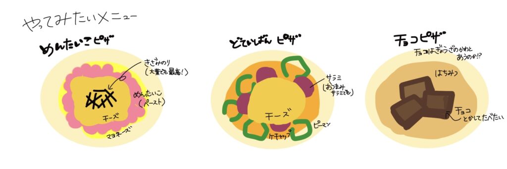 餃子の皮のミニピザ　次回