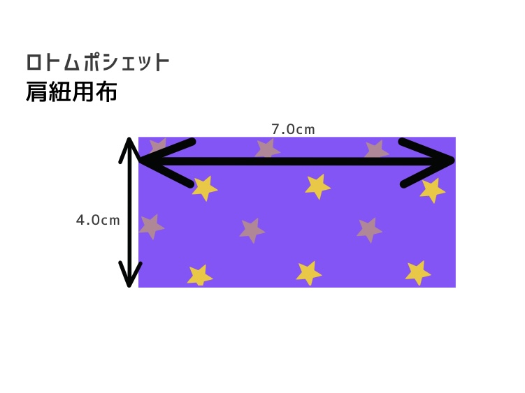 肩紐用布のパーツ