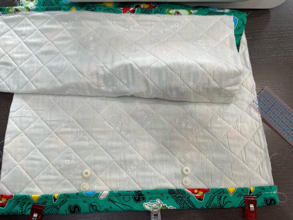 スナップボタンの位置決め