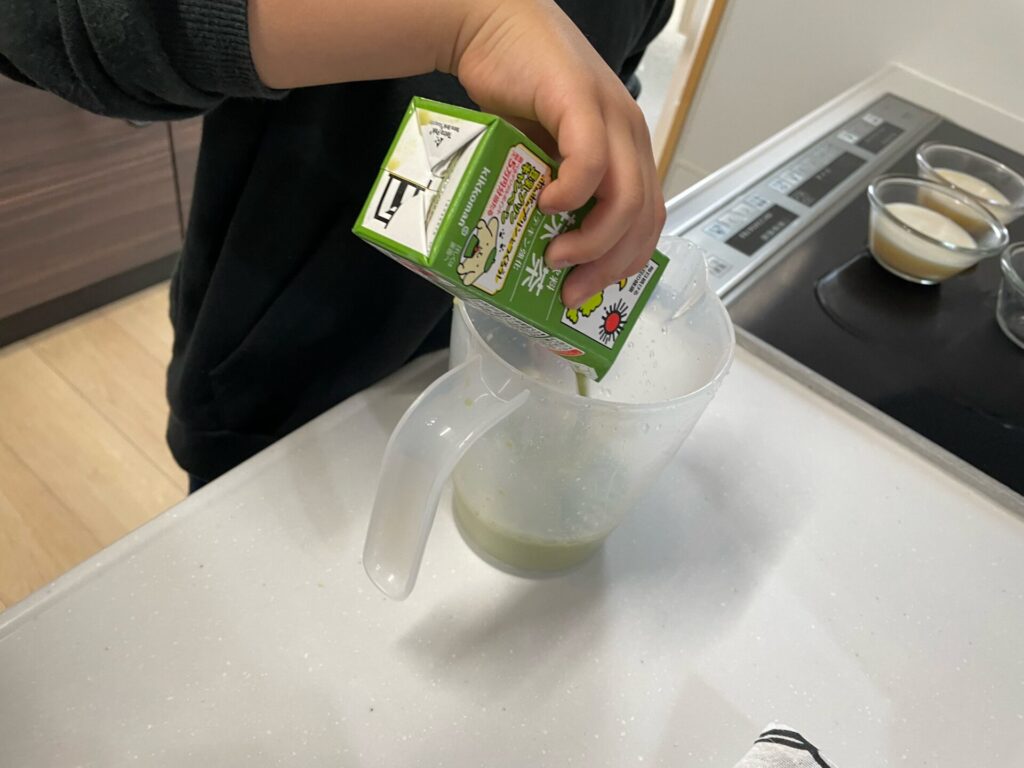 豆乳と投入