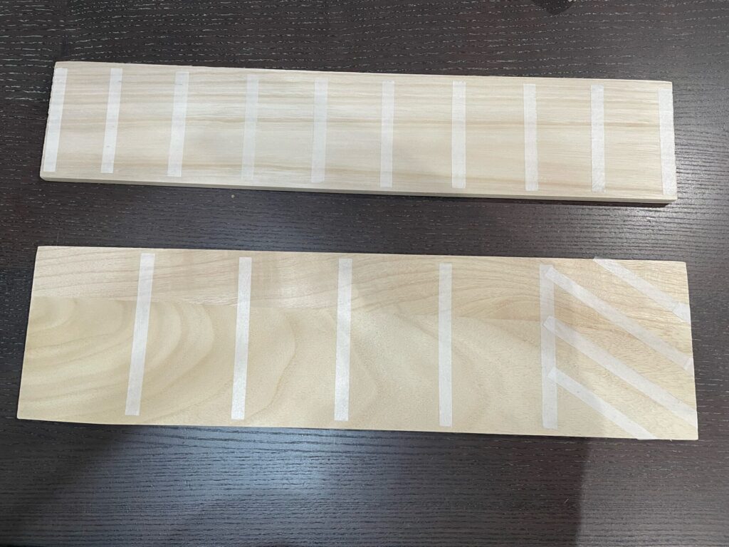 マステで白線確保
