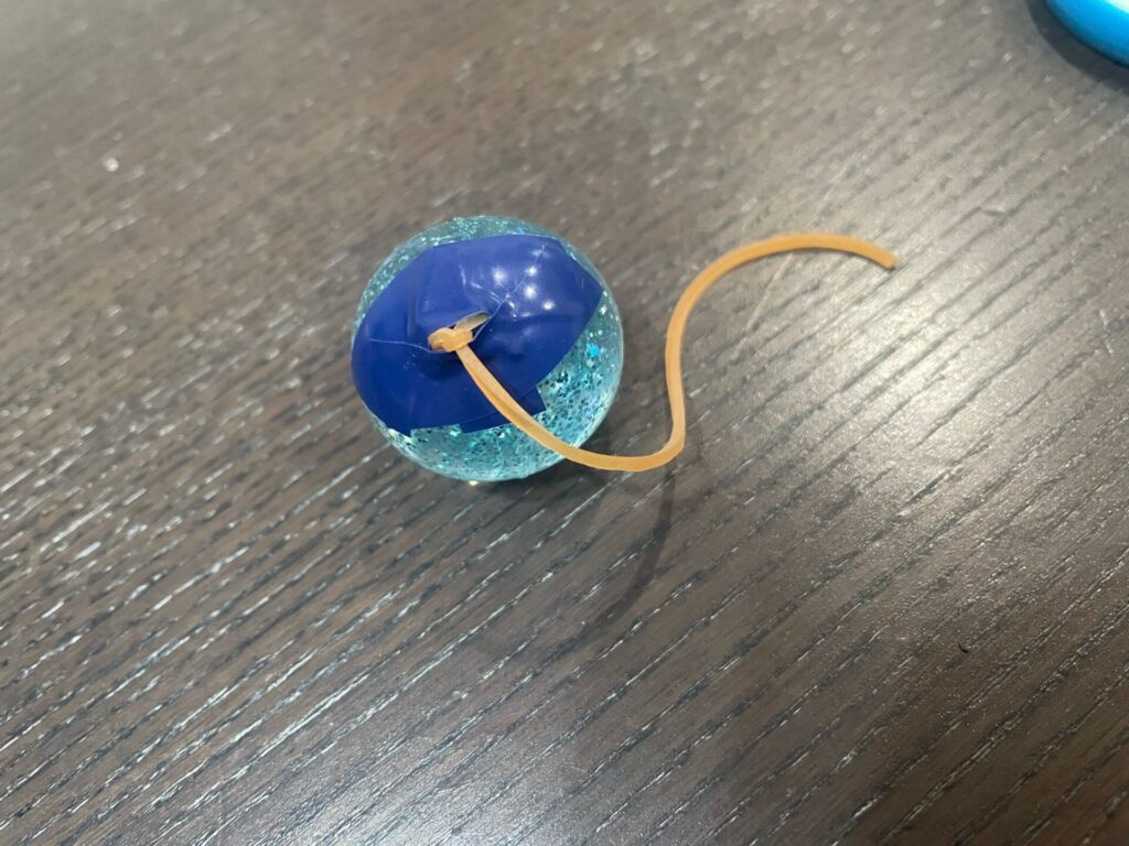 スーパーボールで作るスピンボール