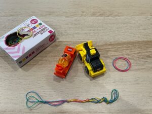 輪ゴムをつなげる