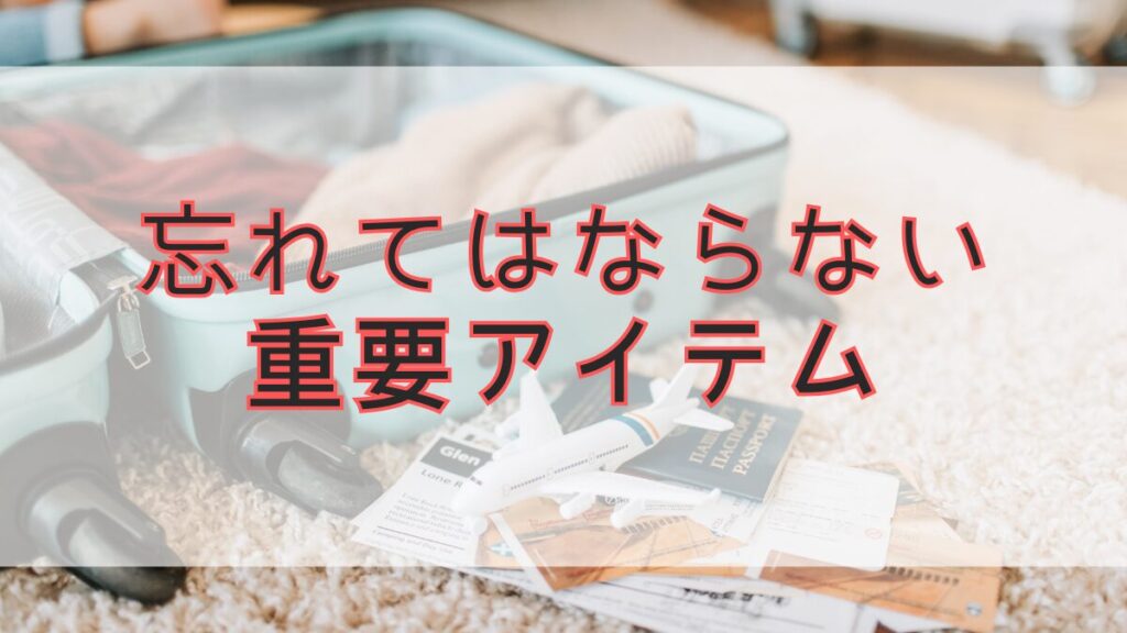 子連れ沖縄旅行持ち物　忘れてはいけない