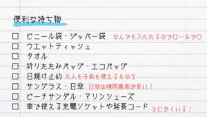子連れ沖縄旅行持ち物　便利なもの