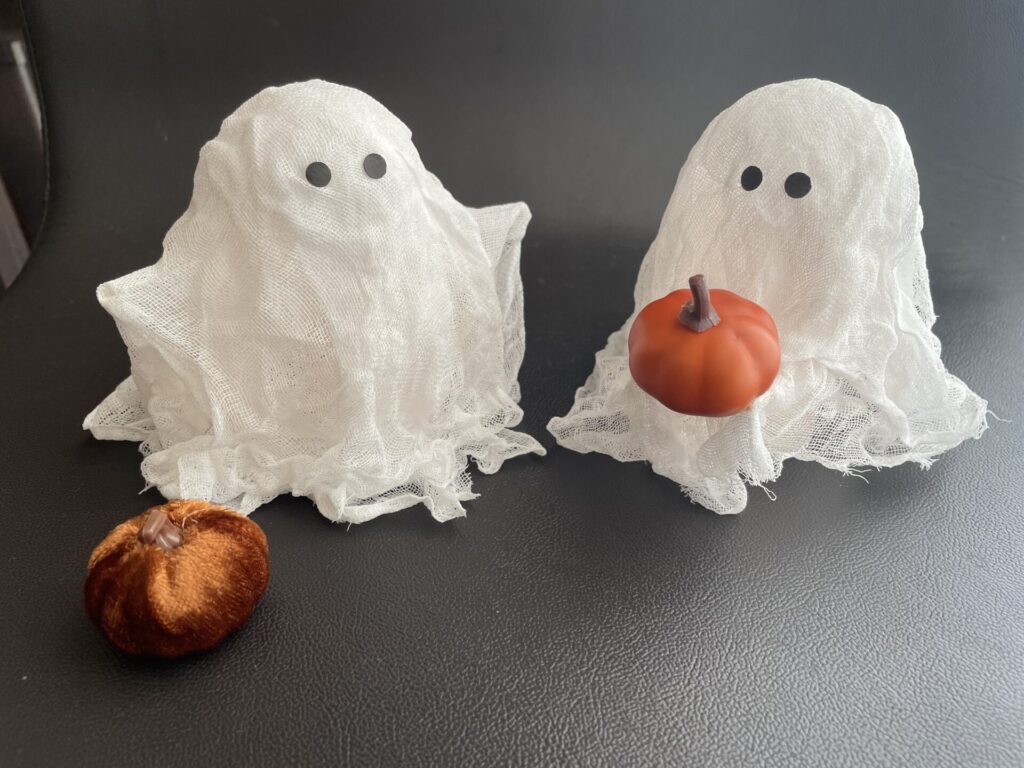 完成したハロウィンおばけ