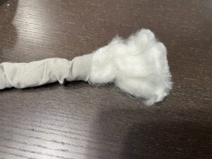 綿を出す