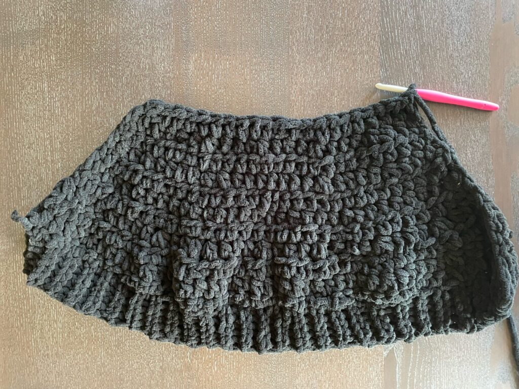 減らしめをして編む