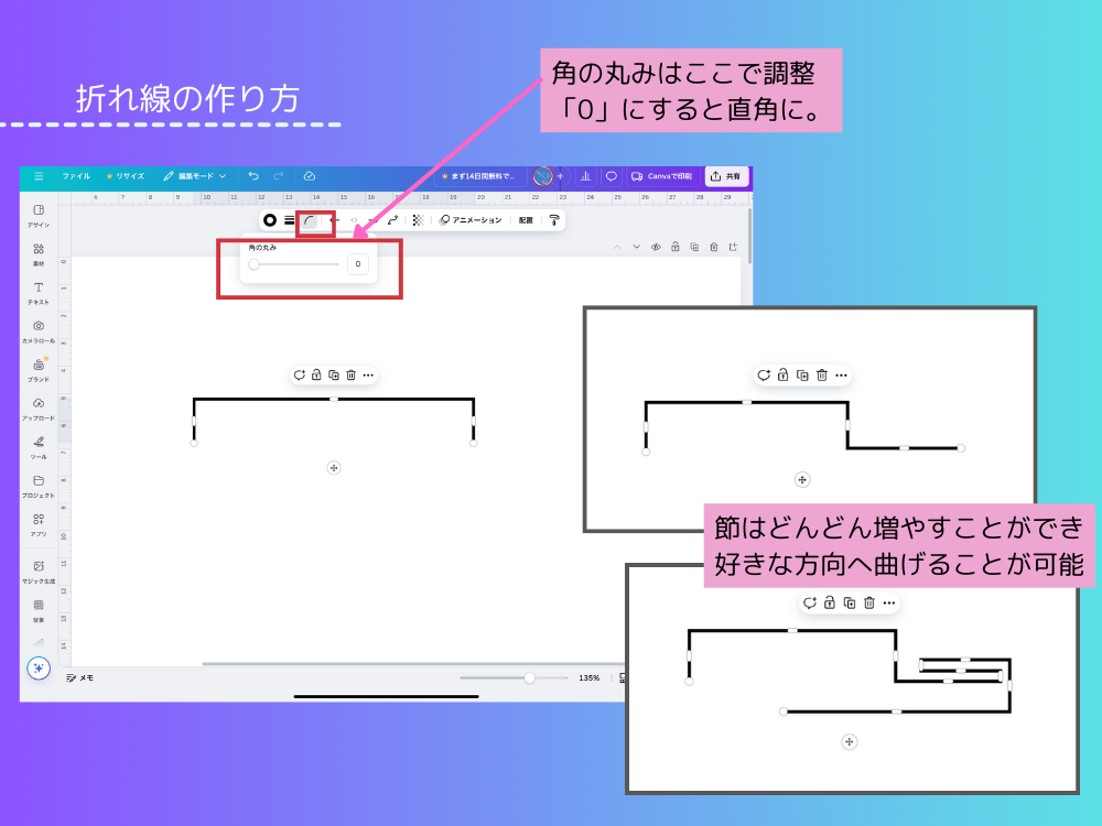 折れ線の作り方