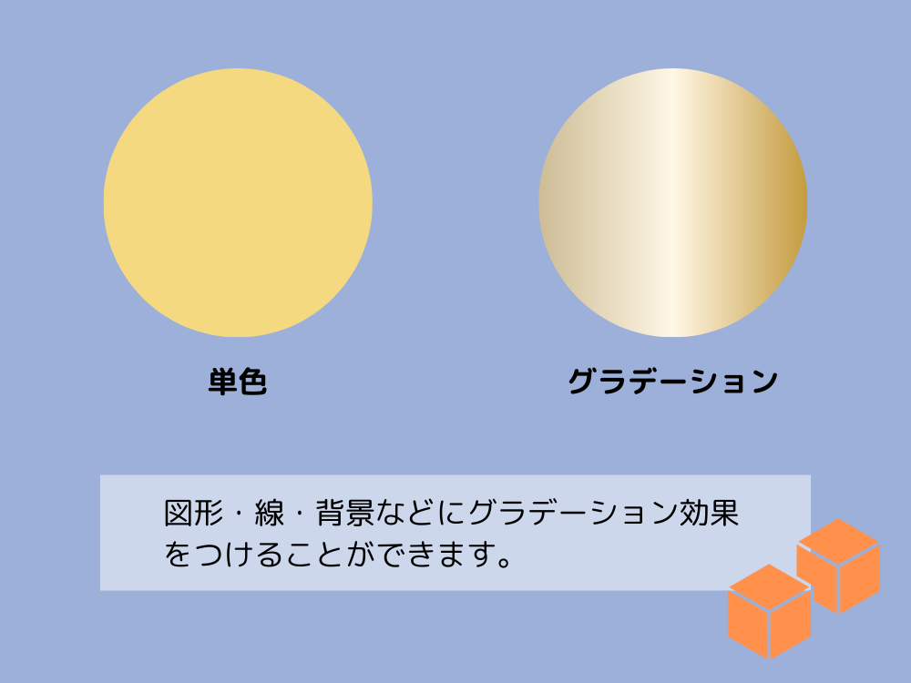 単色とグラデーション