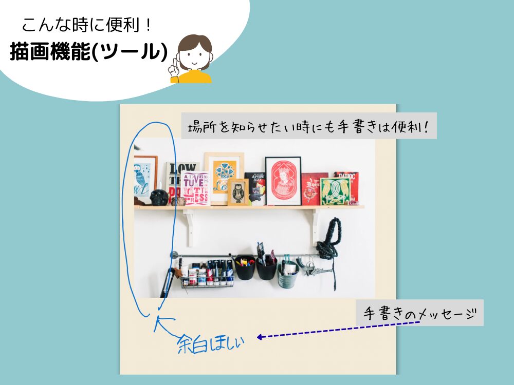 写真への書き込みが便利