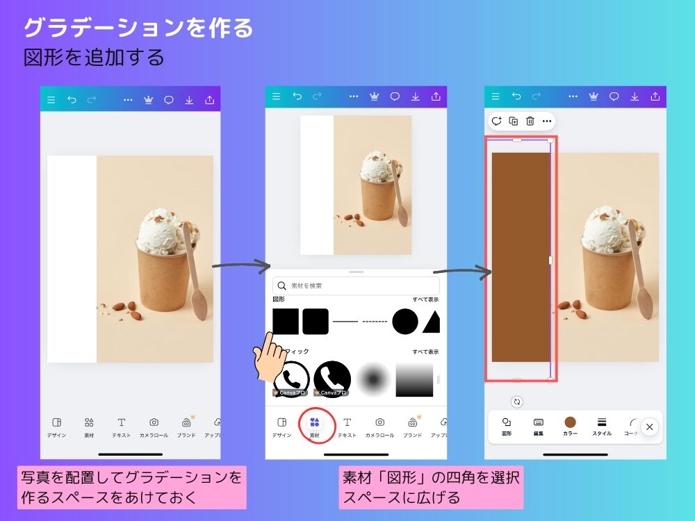 グラデーションを作る