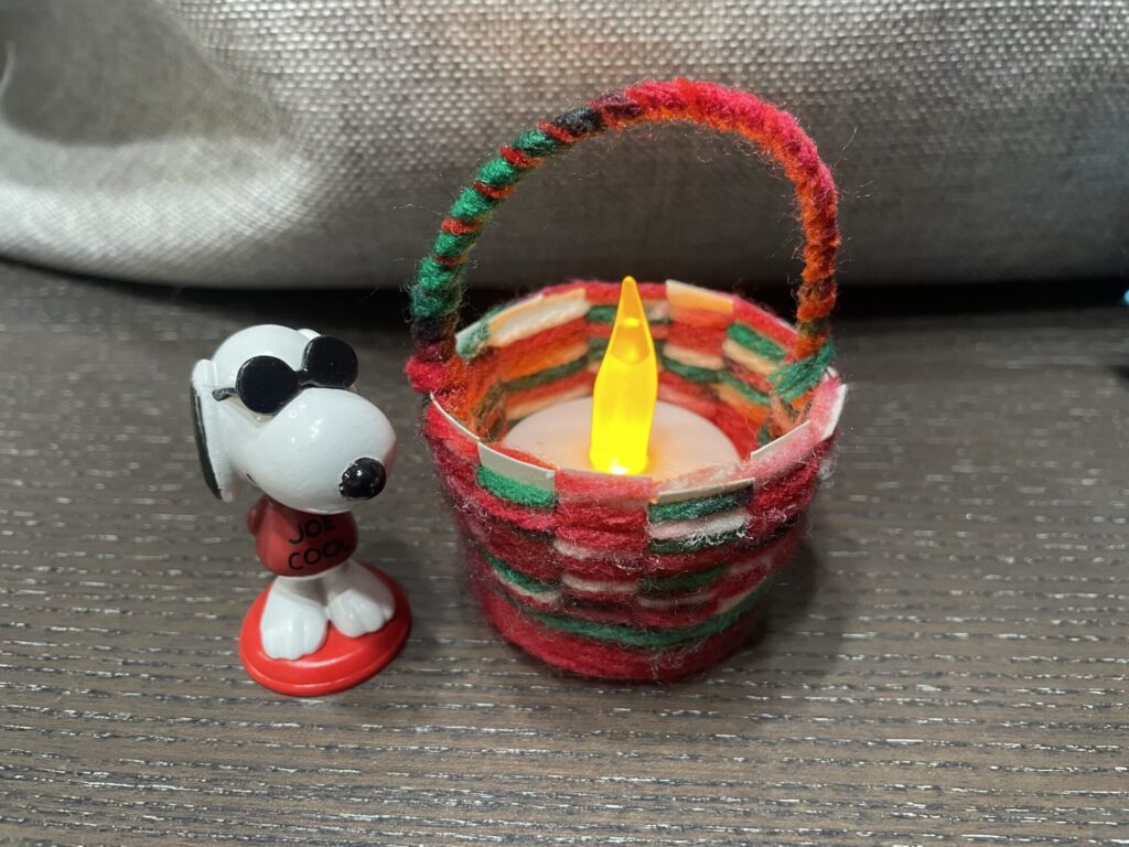 毛糸のミニバスケット