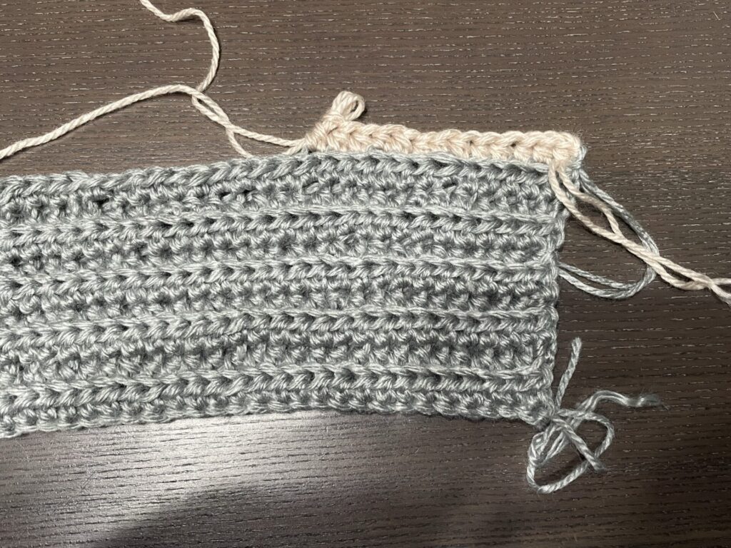 色を変えて編む