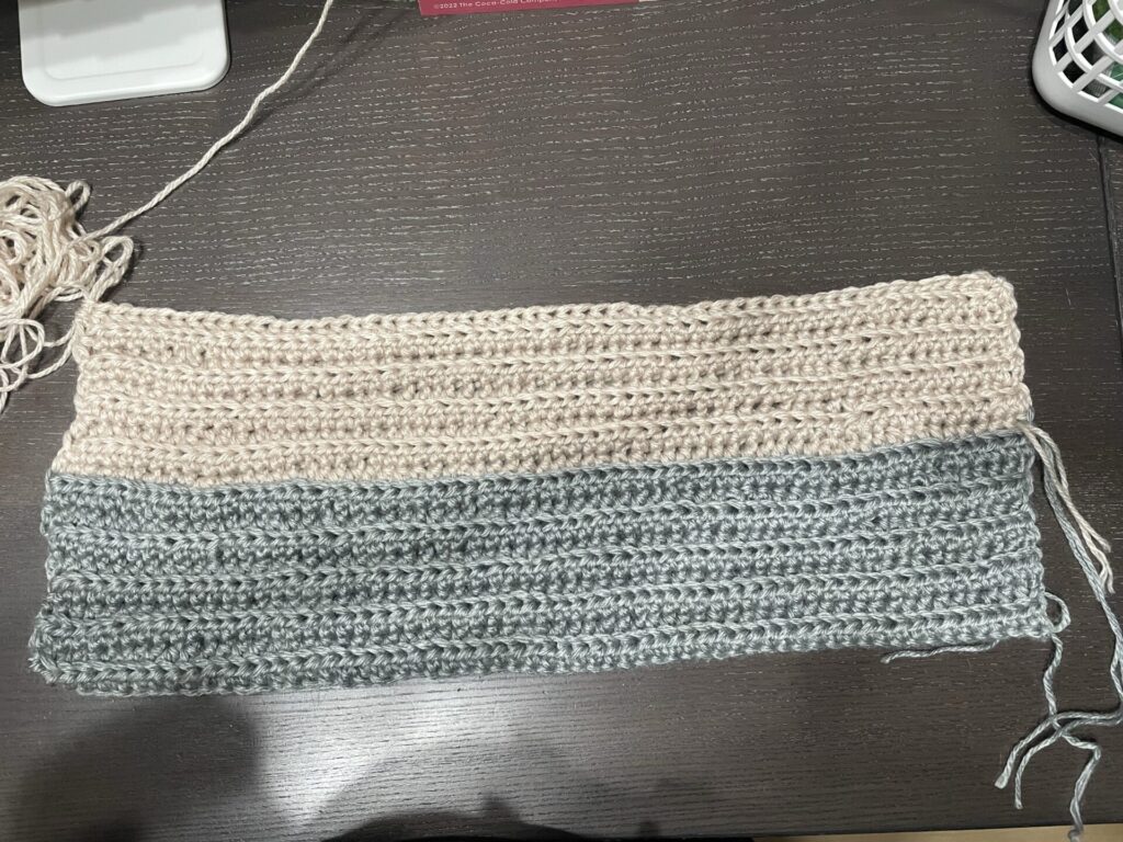 同じように変えた色でも5さん編む