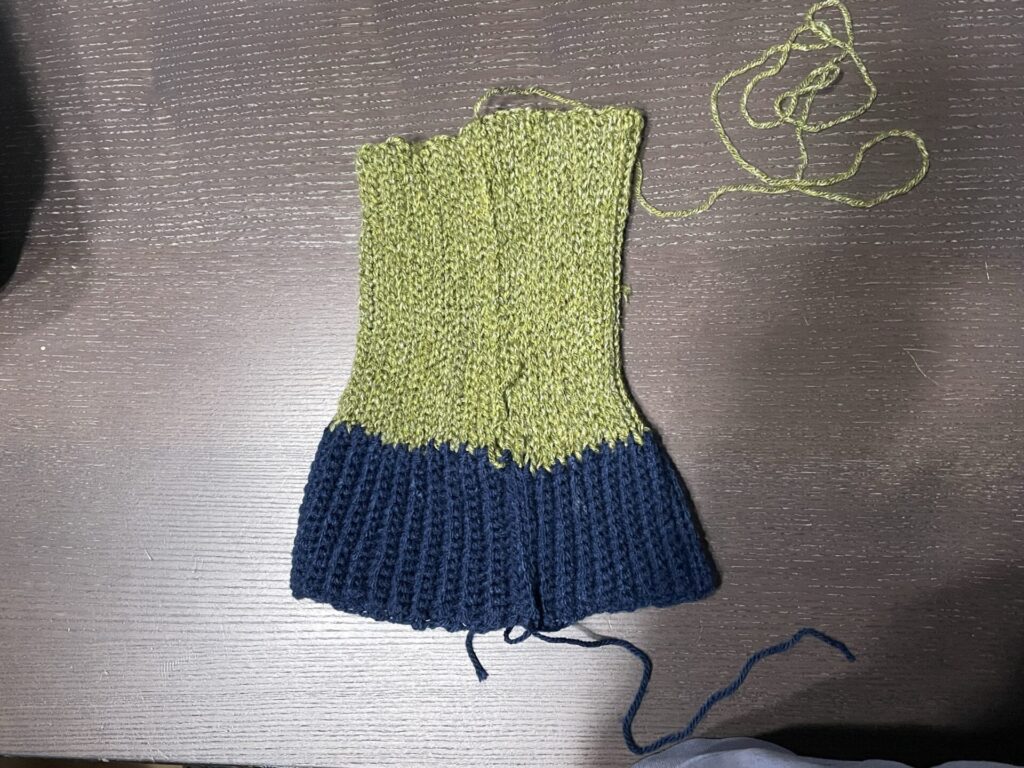 引き抜き編みで合わせる