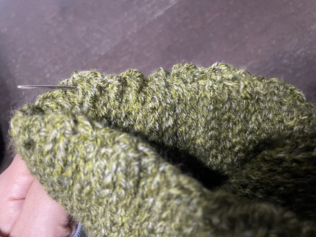 頭頂部をすぼめる