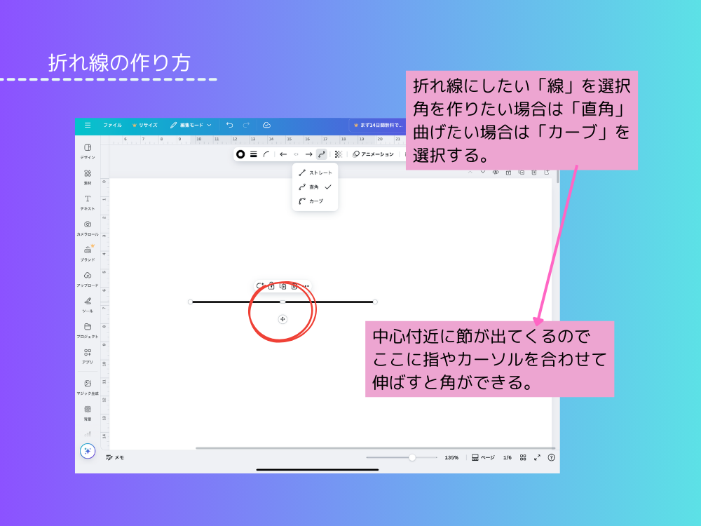 折れ線の使い方
