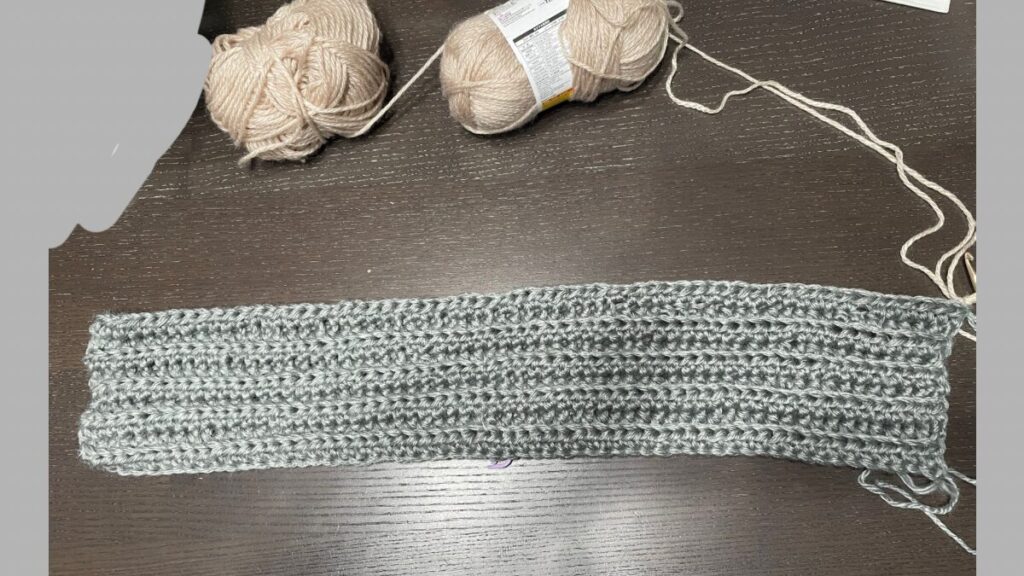 畝の山が5つ編めたところ