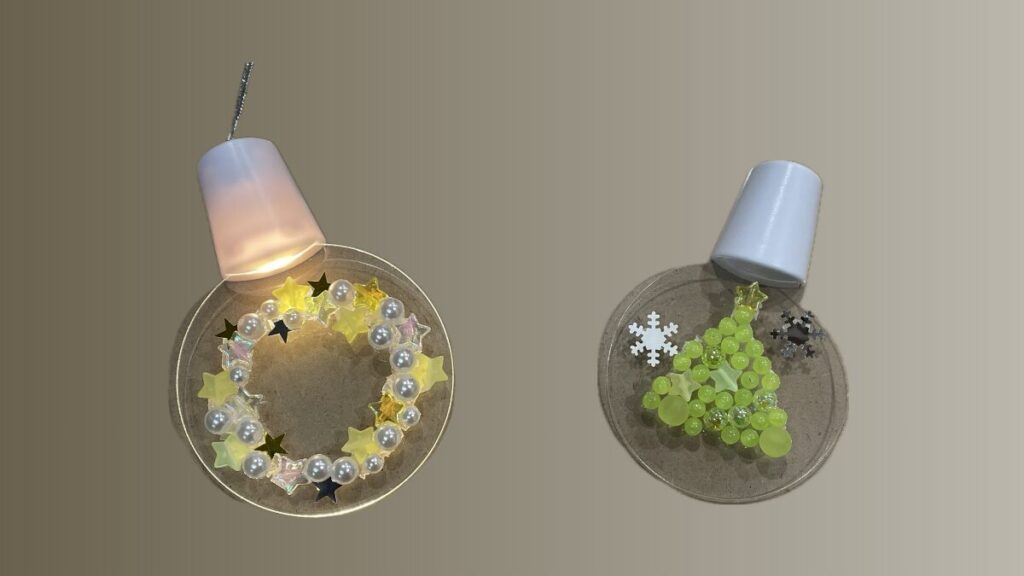 光る手作りオーナメント