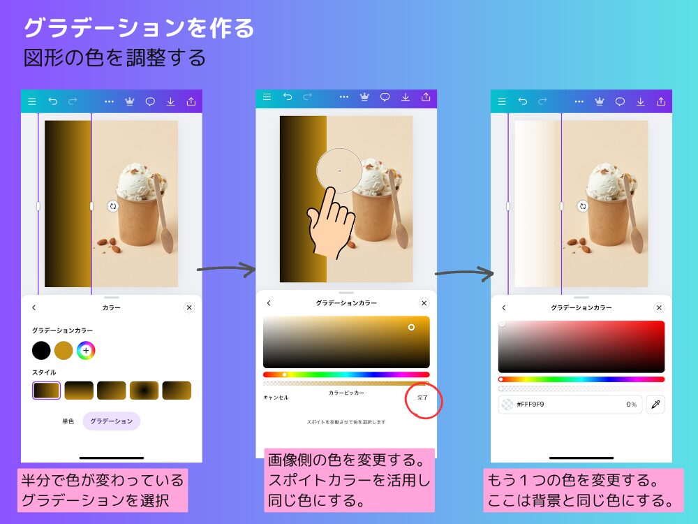 グラデーションを作る