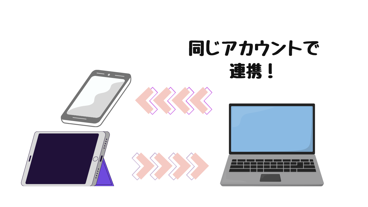 同じアカウントで連携