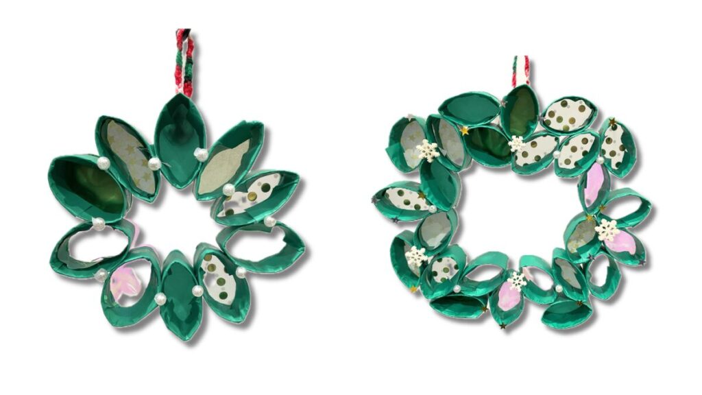 クリスマスリース工作完成