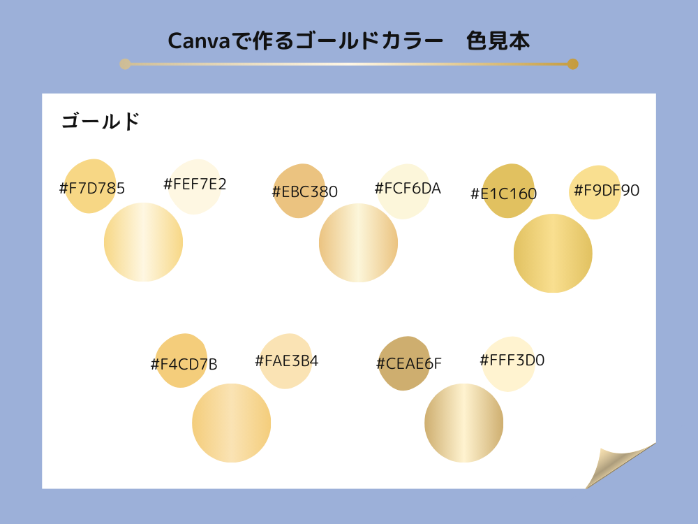 カラーコード　ゴールド