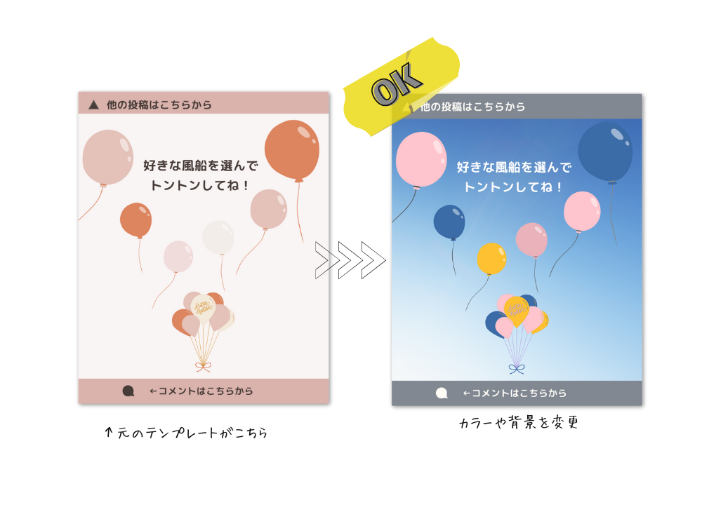 テンプレートのアレンジ