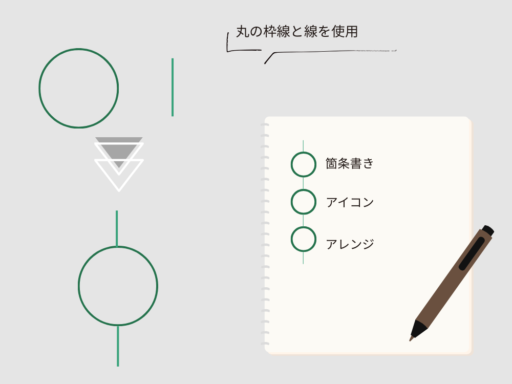 丸と線のアイコン