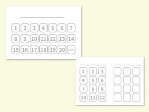 フリータイプ　数字入り