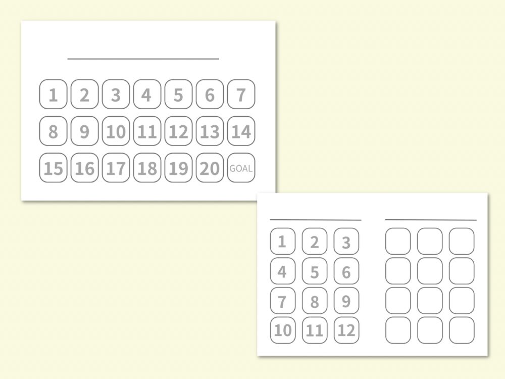フリータイプ　数字入り