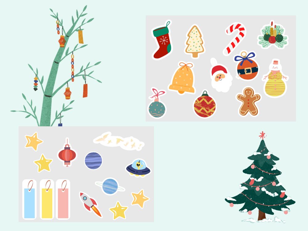 季節のシールにする