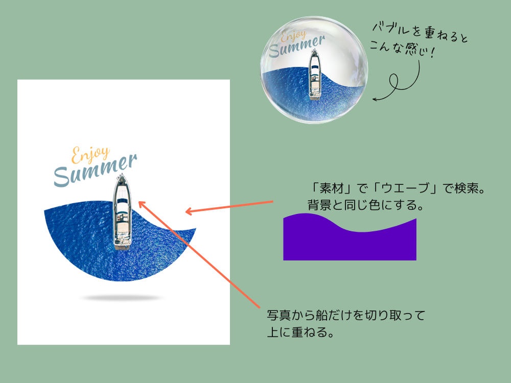 浮いてるデザインの応用