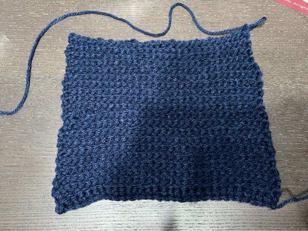 編み上がったところ