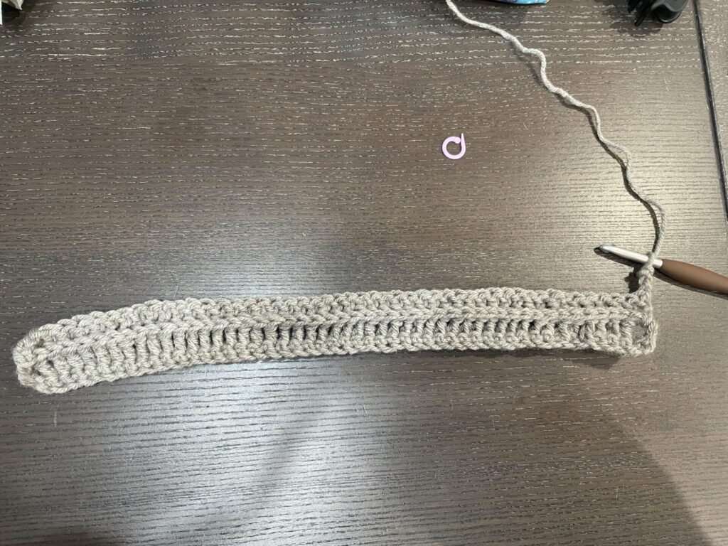 長編みの表引き上げ編み