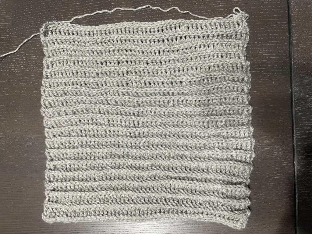 編み上がったところ