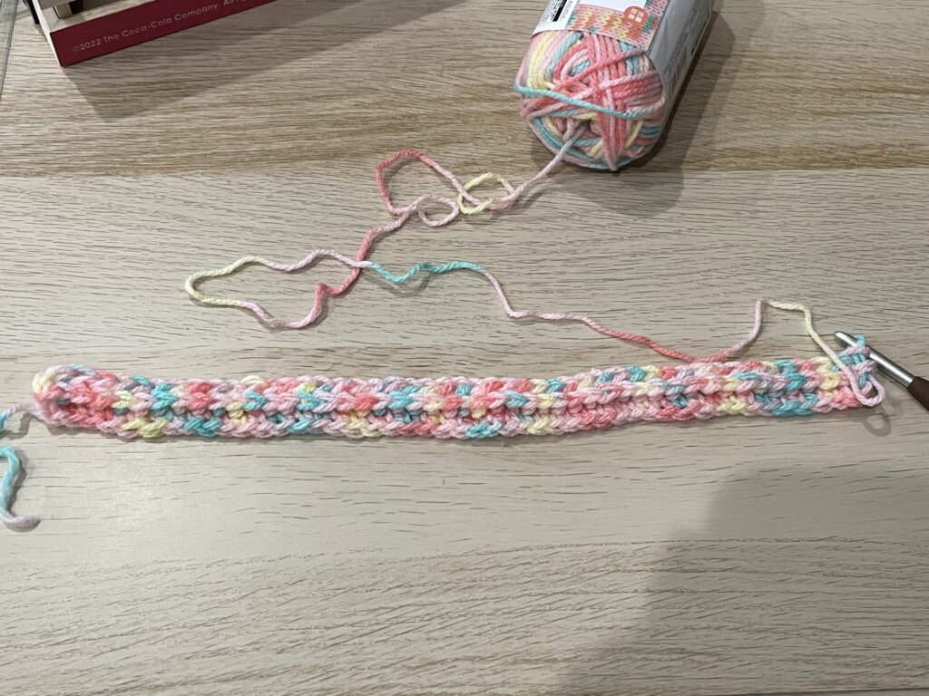 中長編みの表引き上げ編み