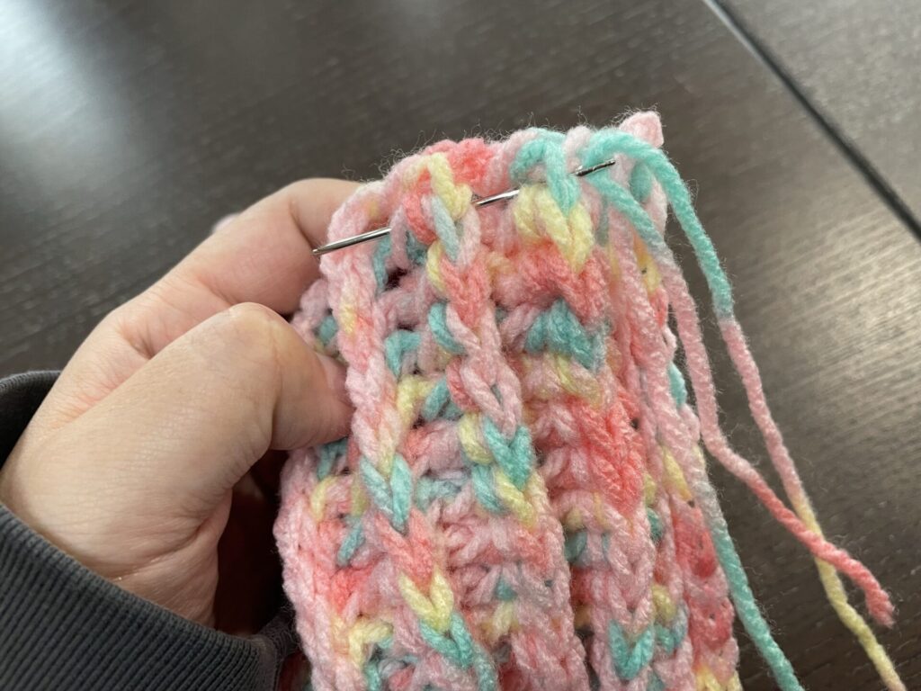 頭の部分を絞る