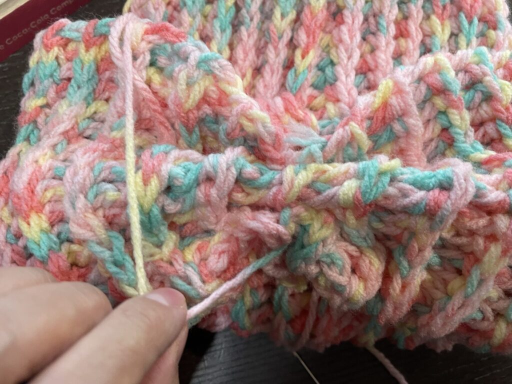 リボンのひだを作る