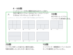 用途に合わせた分割パターン
