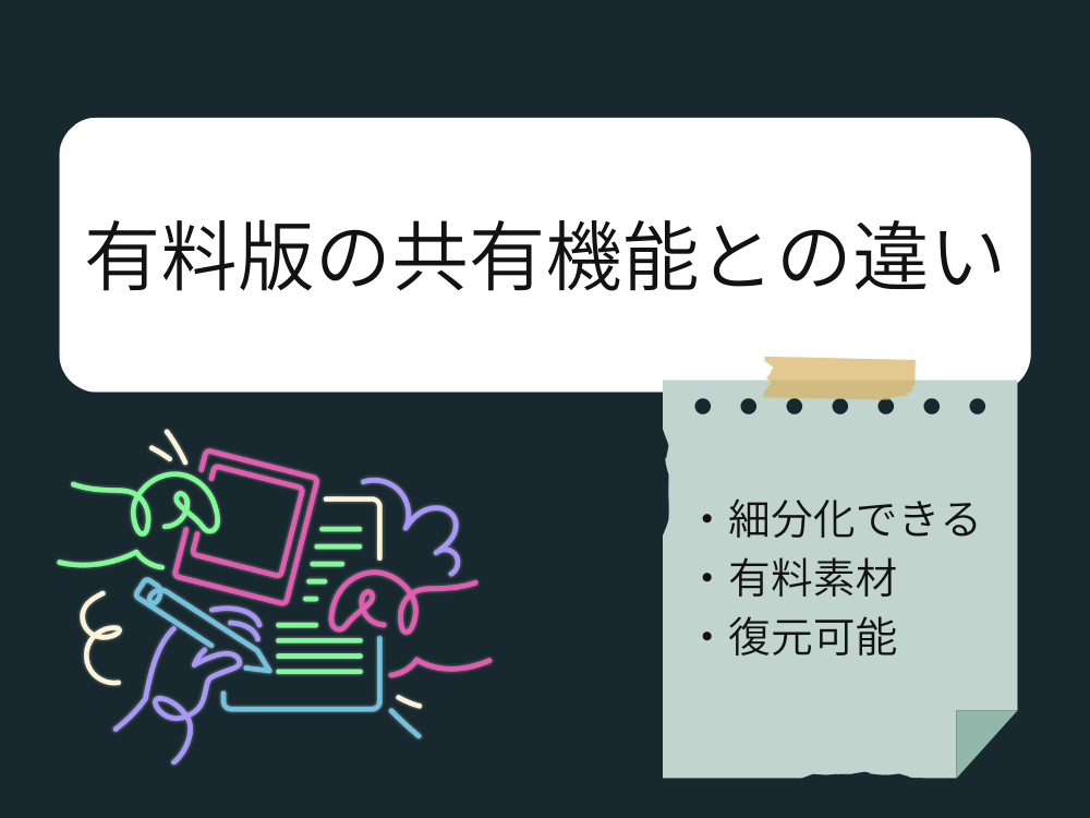 有料版との共有機能の違い