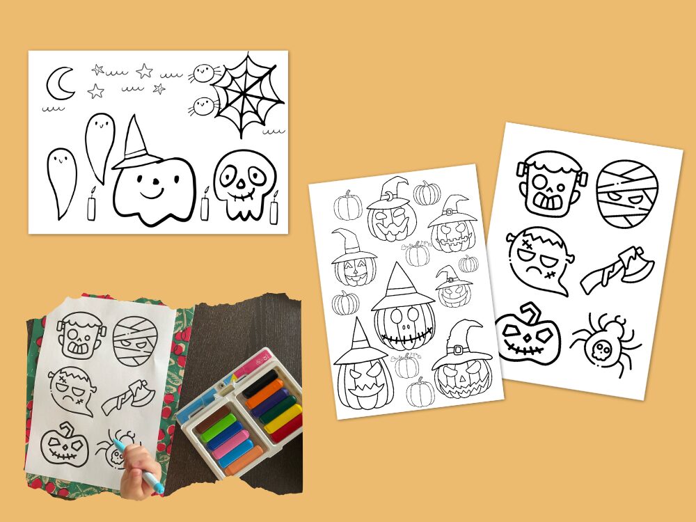 ハロウィン　ぬりえ