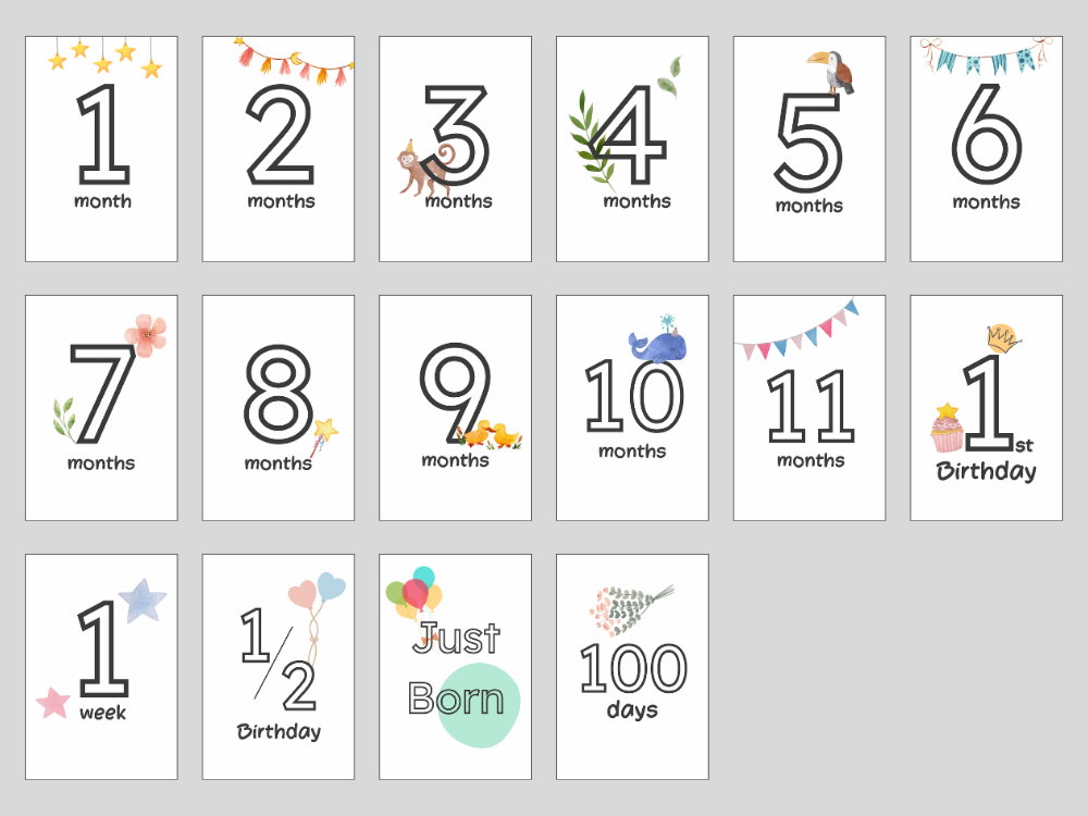 イラスト入りマンスリーカード