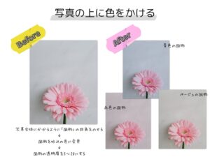 写真の上に色をかける