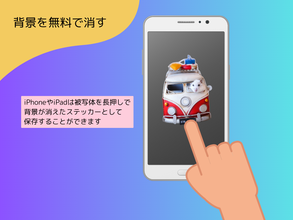 iPhoneで背景透過させる