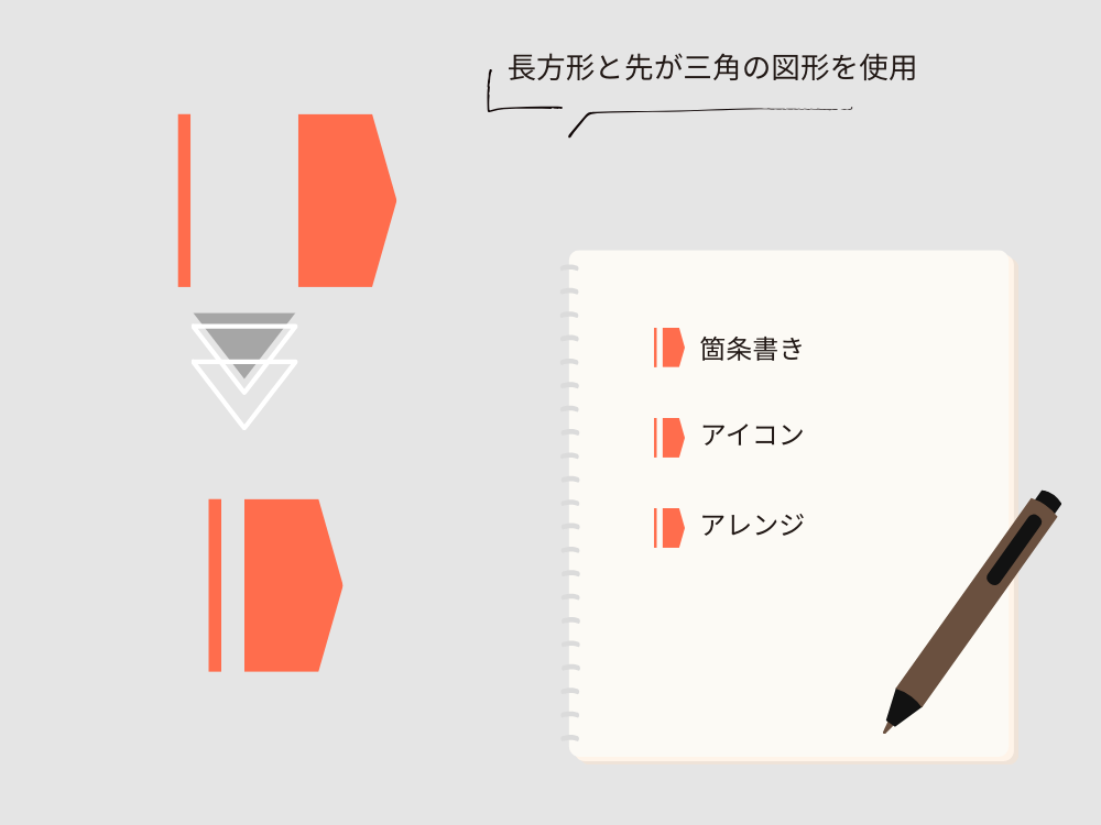 矢印風のアイコン